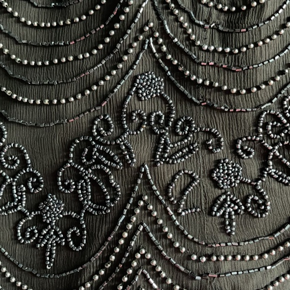 Appellate Boutique sequin black top with scalloped edges ladies Medium - Picture 4 of 8